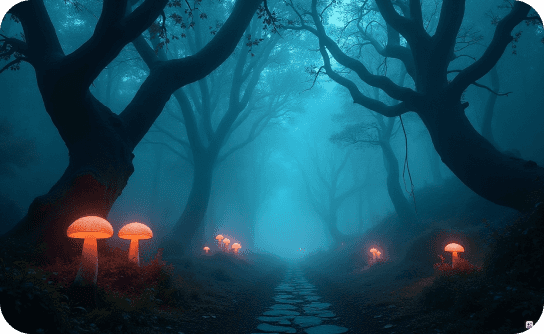 Path in the dark forest
